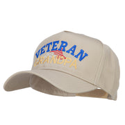 Veteran Grandpa Embroidered Solid Cotton Prostyle Cap