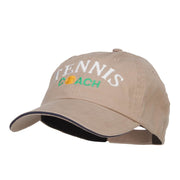 Tennis Coach Embroidered Canvas Cotton Cap