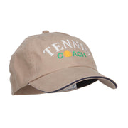 Tennis Coach Embroidered Canvas Cotton Cap