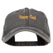 Team Dad Letters Embroidered Washed Cap