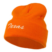 Texas Embroidered Long Cuff Beanie