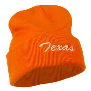 Texas Embroidered Long Cuff Beanie