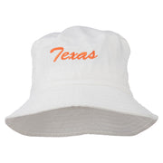 Texas Embroidered Pigment Dyed Bucket Hat