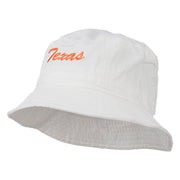 Texas Embroidered Pigment Dyed Bucket Hat