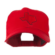 Texas State Outline Embroidered Cap