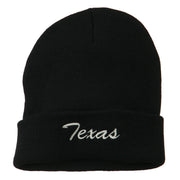 Texas Embroidered Long Cuff Beanie