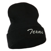 Texas Embroidered Long Cuff Beanie