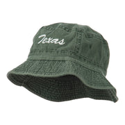 Texas Embroidered Pigment Dyed Bucket Hat