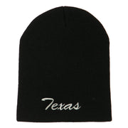 Texas Embroidered Short Beanie