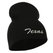 Texas Embroidered Short Beanie