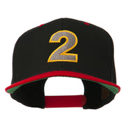 Arial Number 2 Embroidered Classic Two Tone Cap