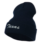 Texas Embroidered Long Cuff Beanie