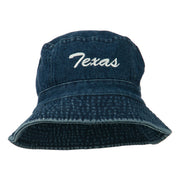 Texas Embroidered Pigment Dyed Bucket Hat