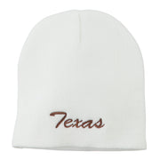 Texas Embroidered Short Beanie