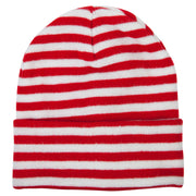 Trendy Striped 12 Inch Long Cuff Beanie