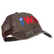 Taiwan TWN Flag Embroidered Low Profile Cotton Mesh Cap