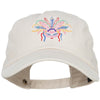 Mardi Gras Feather Mask Embroidered Washed Cap