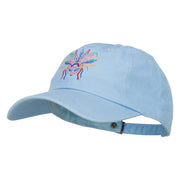 Mardi Gras Feather Mask Embroidered Washed Cap