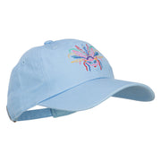 Mardi Gras Feather Mask Embroidered Washed Cap