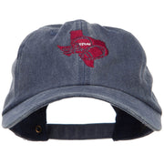 Texas Football State Map Embroidered Unstructured Cap