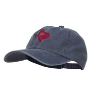 Texas Football State Map Embroidered Unstructured Cap