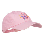 Mardi Gras Feather Mask Embroidered Washed Cap