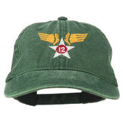 12th Air Force Badge Embroidered Washed Cap