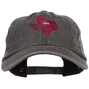 Texas Football State Map Embroidered Unstructured Cap