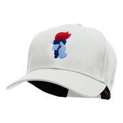 Fiery Torch of Freedom Embroidered Cotton Twill Cap