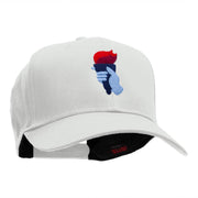 Fiery Torch of Freedom Embroidered Cotton Twill Cap