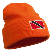 Trinidad Flag Embroidered Long Knitted Beanie