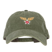 12th Air Force Badge Embroidered Washed Cap