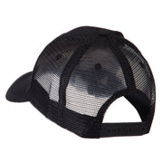 Text Law and Forces Embroidered Patched Mesh Cap