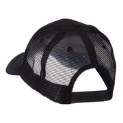 Text Law and Forces Embroidered Patched Mesh Cap