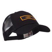 Text Law and Forces Embroidered Patched Mesh Cap