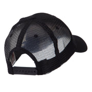 Text Law and Forces Embroidered Patched Mesh Cap