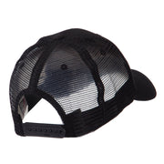 Text Law and Forces Embroidered Patched Mesh Cap