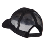 Text Law and Forces Embroidered Patched Mesh Cap