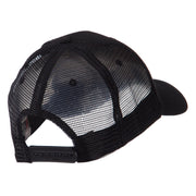 Text Law and Forces Embroidered Patched Mesh Cap