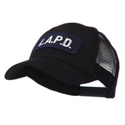 Text Law and Forces Embroidered Patched Mesh Cap