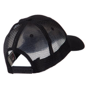 Text Law and Forces Embroidered Patched Mesh Cap