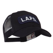 Text Law and Forces Embroidered Patched Mesh Cap