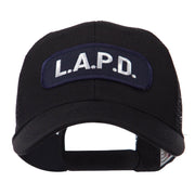 Text Law and Forces Embroidered Patched Mesh Cap