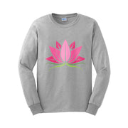 Tranquil Lotus Flower Ultra Cotton Long Sleeve Graphic Shirt