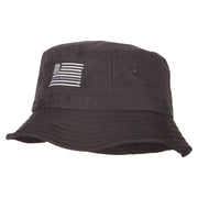 Thin Grey Line USA Flag Embroidered Bucket Hat