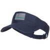 Thin Green Line USA Flag Embroidered Washed Visor