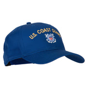 US Coast Guard Logo Embroidered Solid Cotton Pro Style Cap