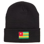 Togo Flag Embroidered Long Beanie