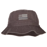 Thin Grey Line USA Flag Embroidered Bucket Hat