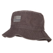 Thin Grey Line USA Flag Embroidered Bucket Hat